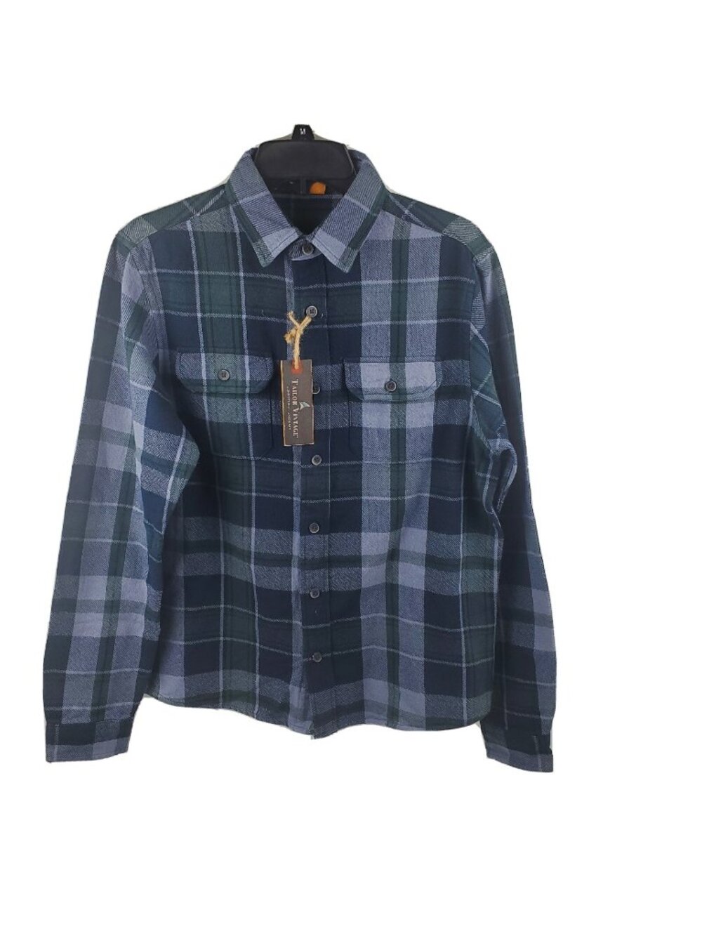 Tailor Vintage Shirt Mens Small Heavy Weight Double Face Twill Pine Plaid NWT